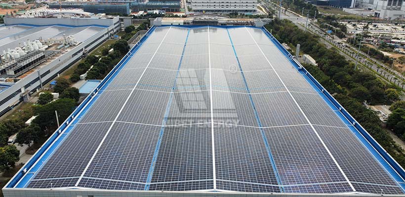 Projeto solar de telhado metálico de 21 MW em Xiamen, China
