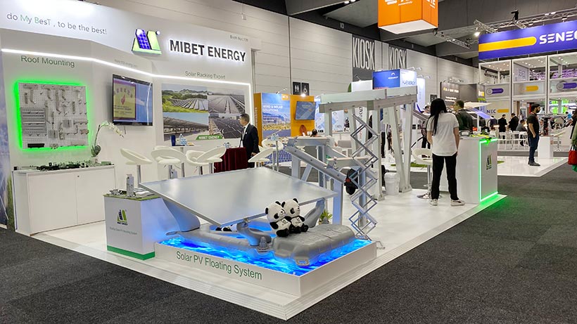 Estande Mibet - uma ampla gama de produtos de rack solar