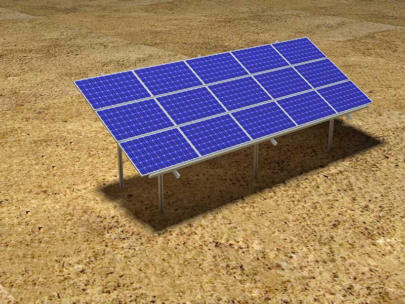 kit de montagem de painel solar no solo