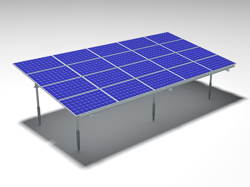 montagens solares no solo