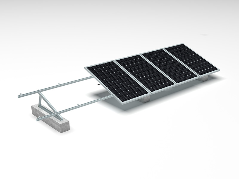 aluminum flat roof pv mounting system