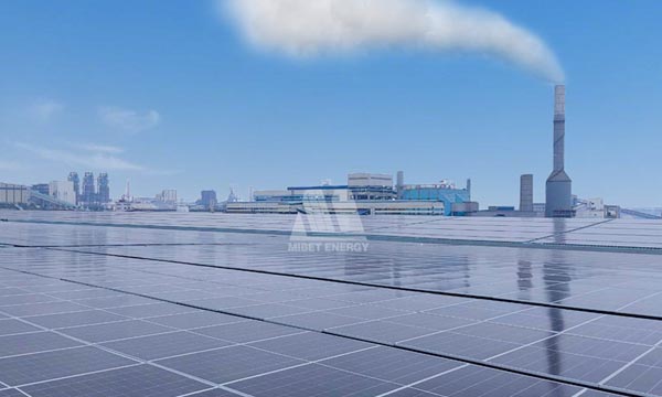 Montagem personalizada da Mibet para o sistema solar de telhado de 66 MW da Dexin Steel