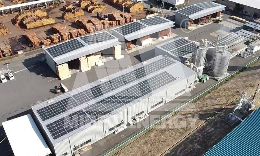 Projeto de sistema fotovoltaico de telhado de 7,6 MW no Japão